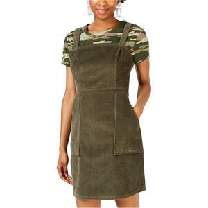 Common Stitch Womens 2-Piece Overall Dress, Green, NWT